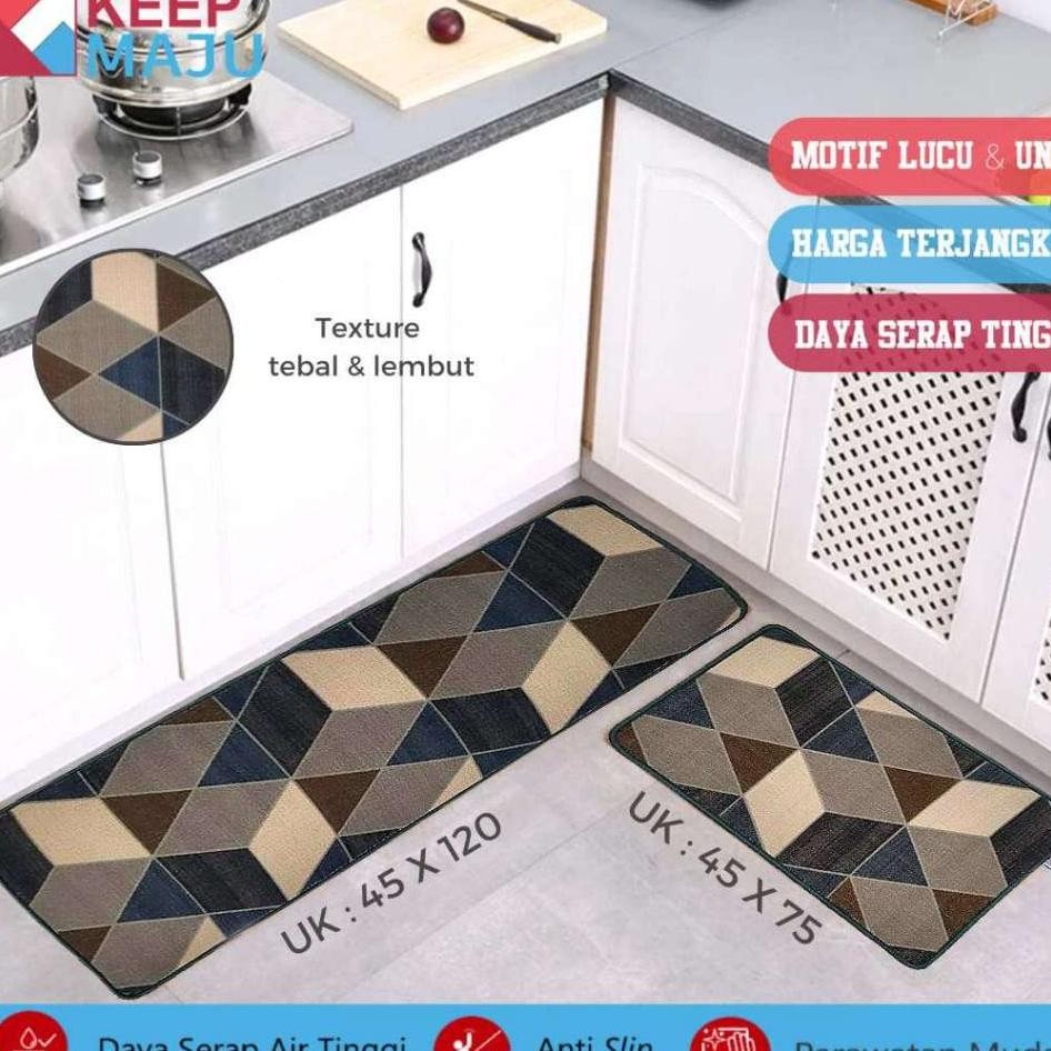 Keset Lantai Dapur Keset Kaki Tahan Air Tahan Minyak Keset Anti Selip Penyerap Air Tahan Noda Dapur 
