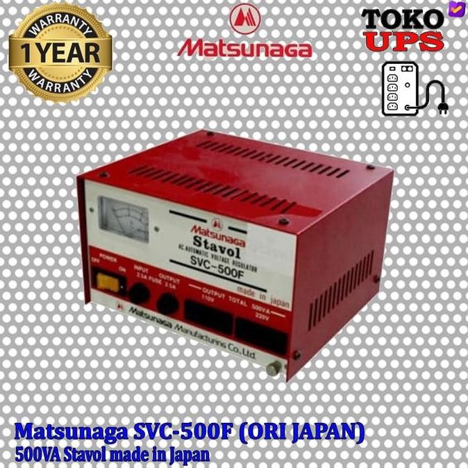 STABILIZER 500VA JAPAN ASLI MATSUNAGA SVC500F SVC-500F ORIGINAL DAN TERPERCAYA