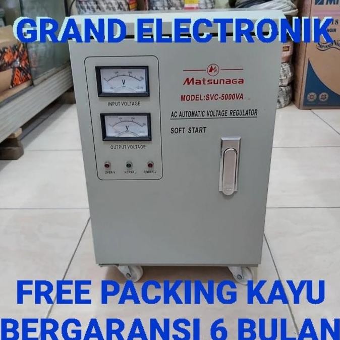 STABILIZER LISTRIK MATSUNAGA 5000WAT 5000VA 5000WATT STAVOL ORIGINAL DAN TERPERCAYA