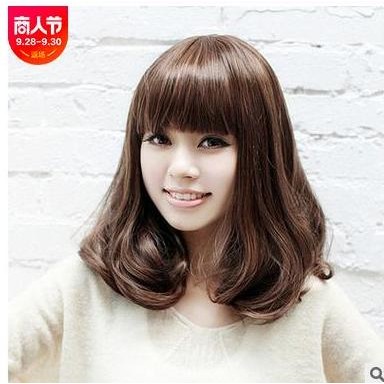 Wig Wanita Model Curly Pendek - Rambut Palsu Gaya Korea 8