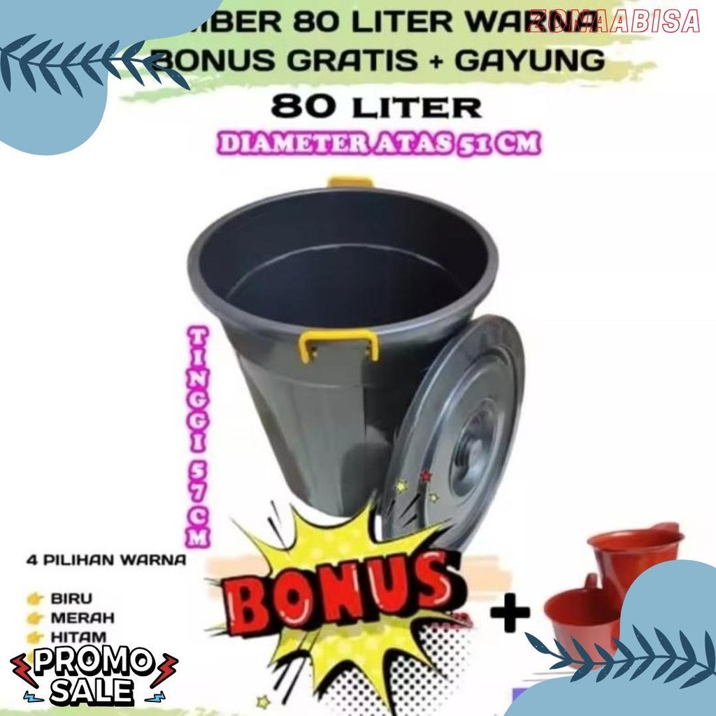 Super Deal Ember Jumbo 80 Liter Bonus Gayung Tong 80 Liter