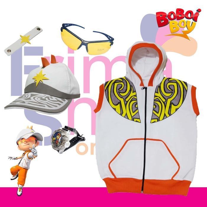 Original Topi + Jam + Kacamata + Rompi Boboiboy Solar Yu-10