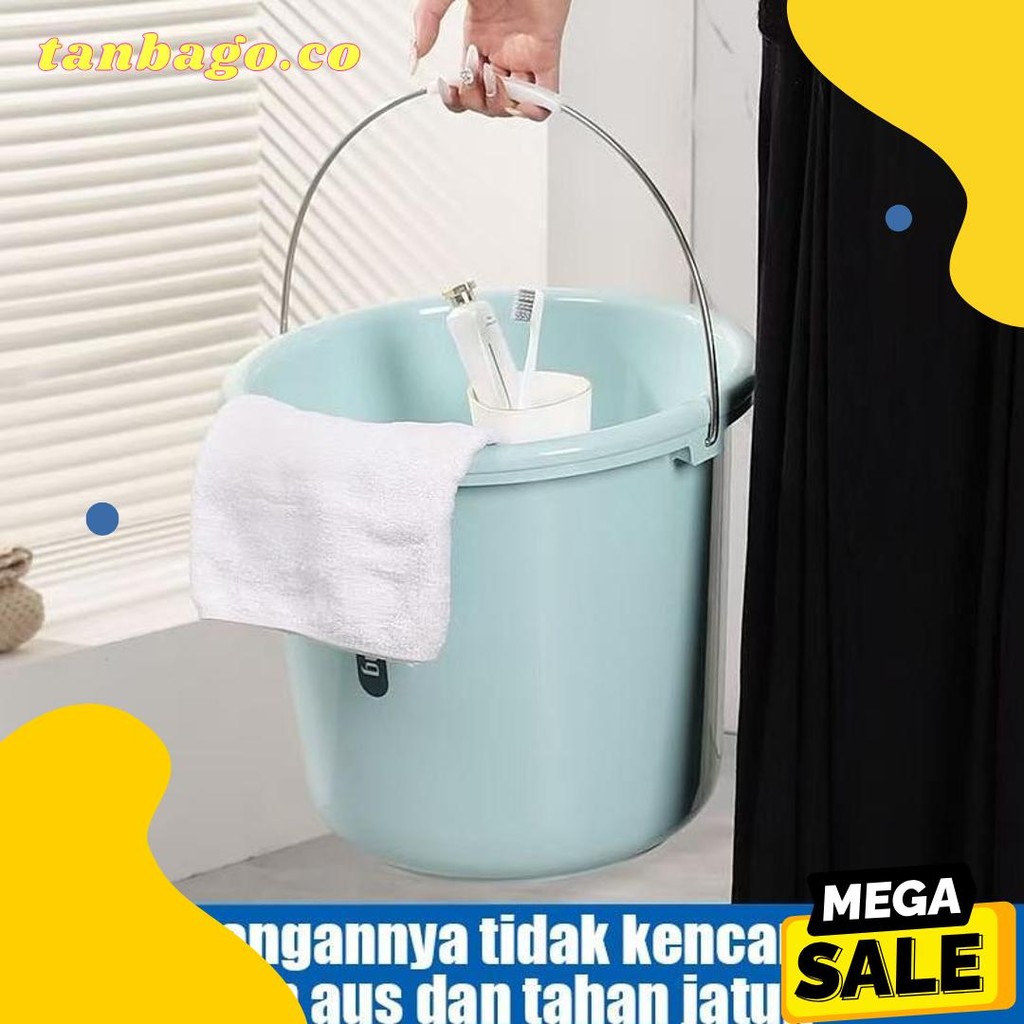 Diskon 50% Ember Bergaya Berkualitas Tinggi Dengan Pegangan 15L/18L/22L Ember Plastik Tebal Ember Cu