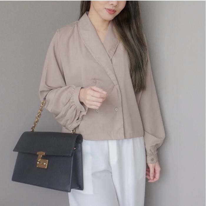 Ct_C1077 Msmo Tiff Crop Blouse Outer 2In1 Live Gk-61