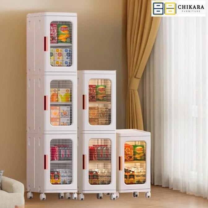 BEBAS ONGKIR - CHIKARA Susun Lemari Lipat Susun Plastik LEORA Lemari Pakaian Plastik Serbaa Lemari P