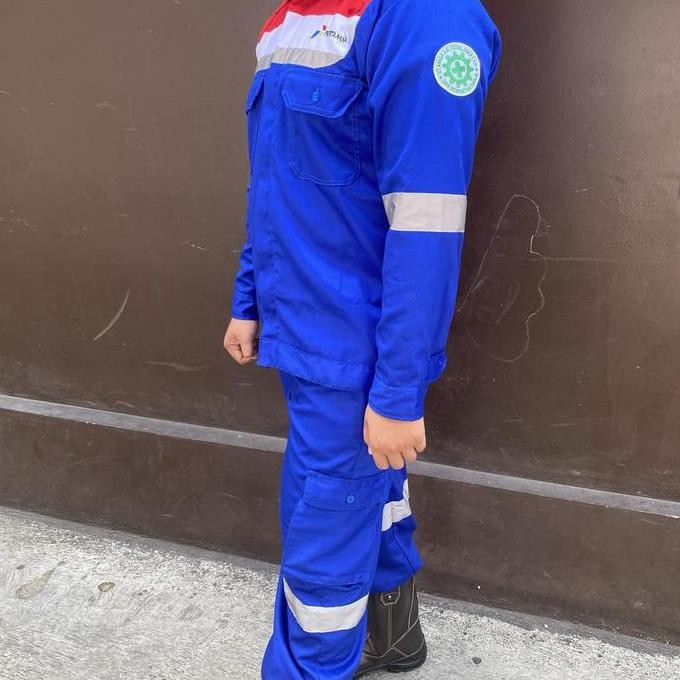 Tersedia Coverall Pertamina Setelan Baju Celana / Wearpack Pertamina