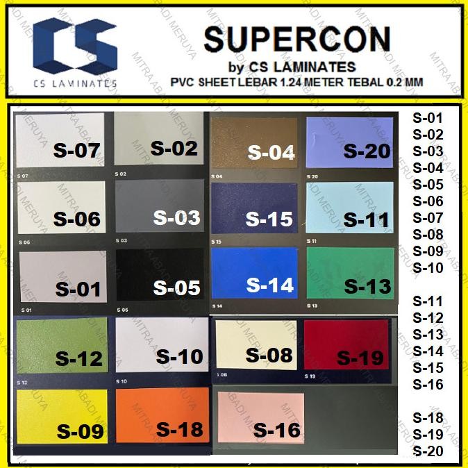CS Supercon Polos Solid Standard PVC Sheet Deco Sheet aSt