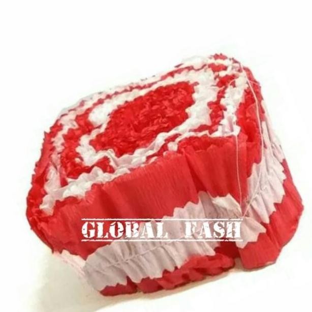 

Er-90 Isi 12 Kertas Krep Serut Merah Putih / Hiasan 17 Agustus / Kertas Krep Jahit Hut Ri Merah Putih