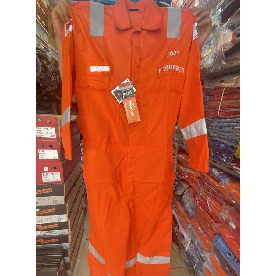 Tersedia Coverall Nomex Dupont Orange Wearpack Nomex Dupont 6Oz