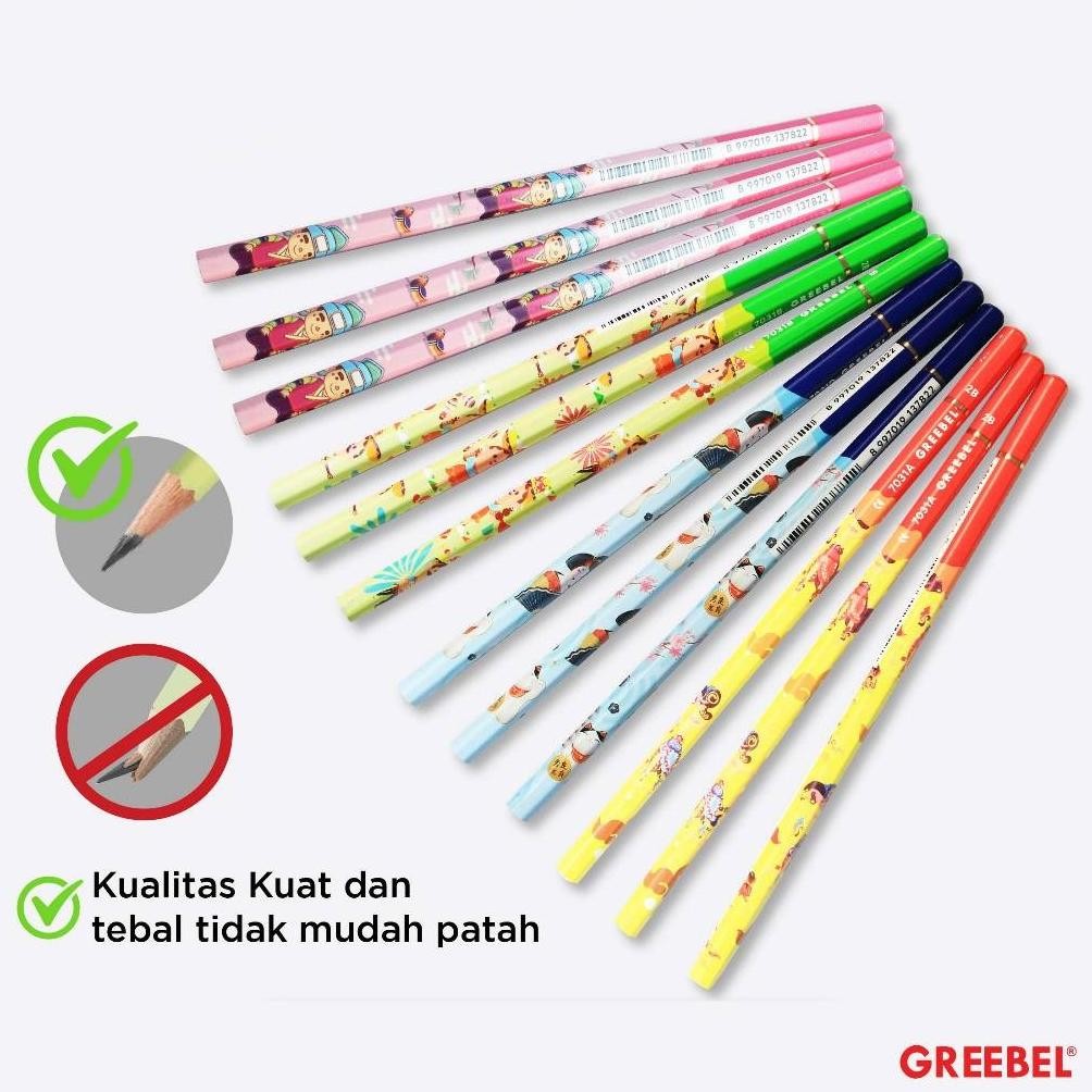 

Gd-8 Greebel Pensil Tulis 2B 7030 Dream / Pensil Kayu Ujian / Pencil Grafit Graphite / Pensil Gambar Gd-8