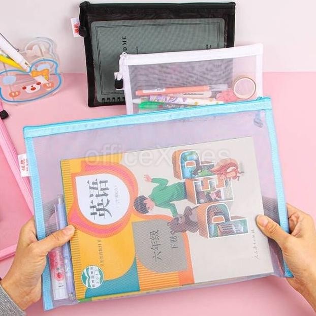 

Ss-64 Zipper Bag / Tempat Pensil / Zipper Map / Tas Kosmetik / Kotak Pensil / Tas Jaring Resleting / Pouch Makeup