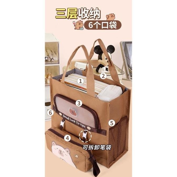 

TERLARIS - Premium Tas Belajar Serbaa Motif Kartun - Kapasitas Besar + Tempat Pensil Terpisah- tas untuk les anak sekolah