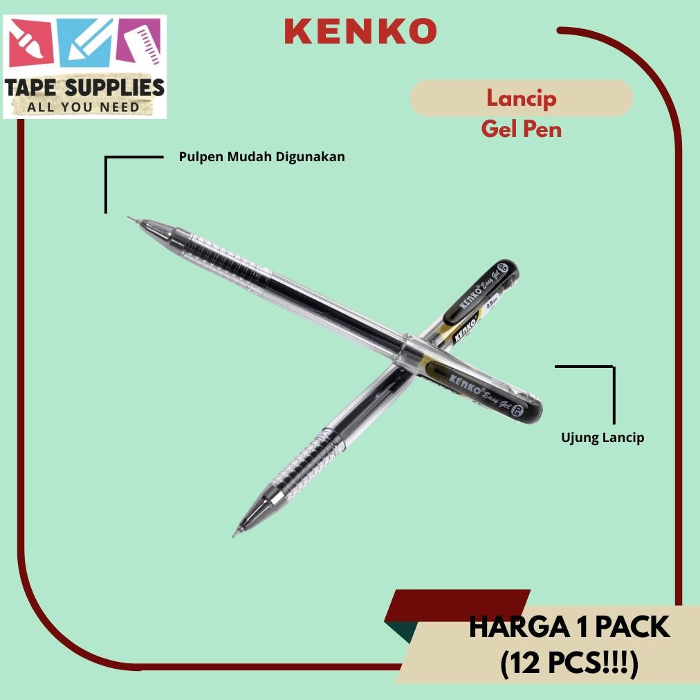 

Aw-96 Pulpen Kenko Easy Gel 0.5 1Lusin (12 Pcs) Aw-96