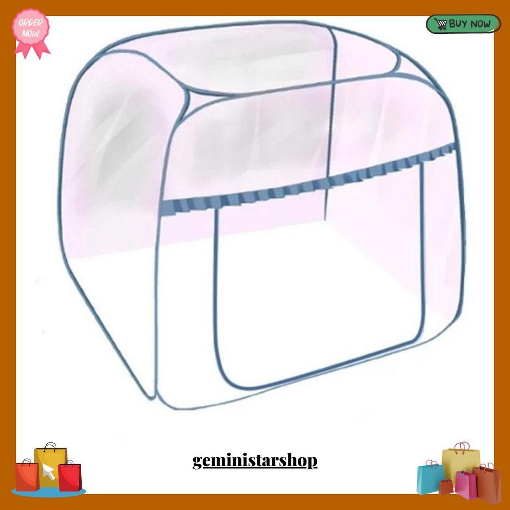 220X220 Kelambu Lipat Selambu Lipat Kelambu Tenda Original Jumbo Perlengkapan Kamar Tidur Bisa Cod