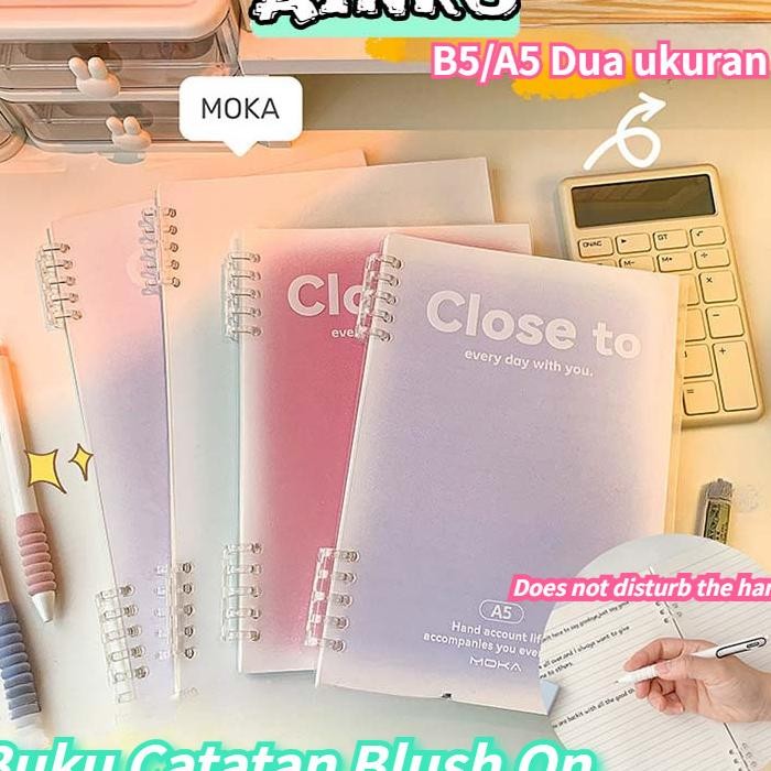 Buku Binder A5 B5 Loose Leaf Notebook Notepad Notebook Aesthetic Korea Besar Buku Jurnal Buku Catata