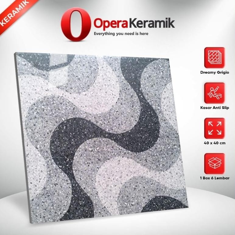 Keramik Lantai Matt 40x40 Dreamy Grigio aSt