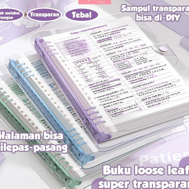 

Buku B5 Sekolah Lucu Buku Loose Leaf Ring Aesthetic Buku Catatan Binder B5 Notebook Aesthetic Korea