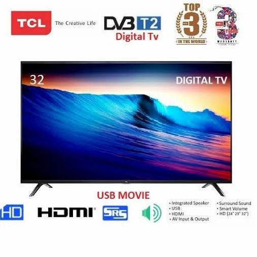 TERMURAH - New LED TV / DIGITAL TV TCL 32" inchi (USB&HDMI) D3000 *MEDAN AJA*