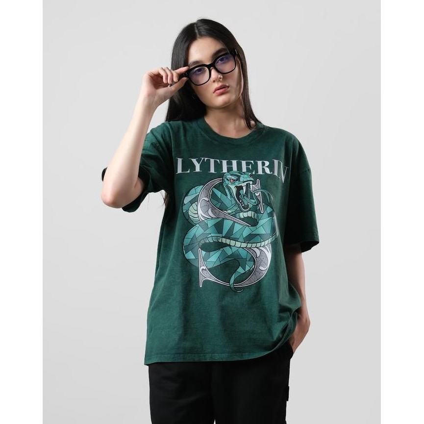 Thesilversky Slytherin Oversized Washed T-shirt | Official Harry Potter Collab