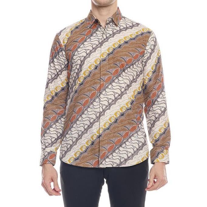 Promo Parayu  Kemeja Batik Pria Ongbak Uril Modern Slimfit Lengan Panjang Formal Kain