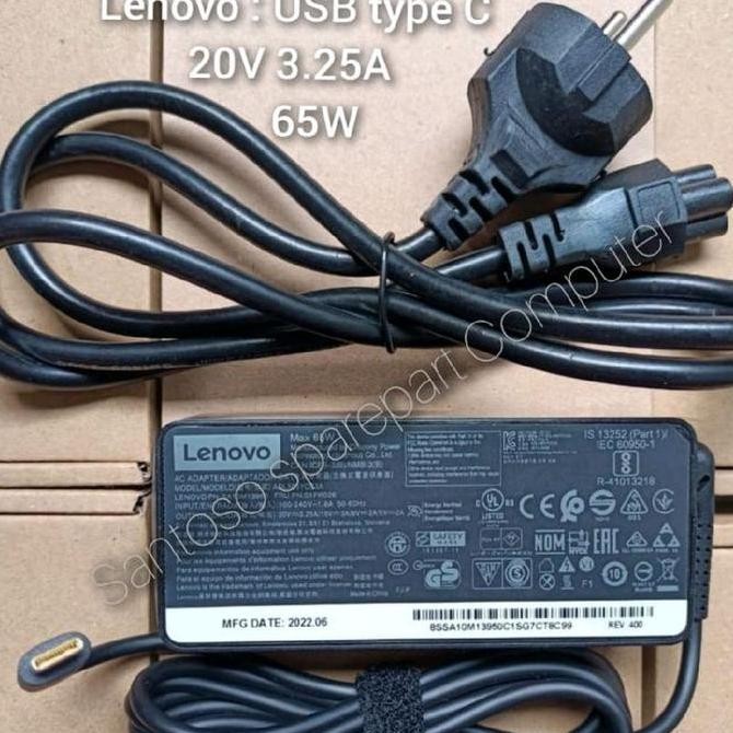 TERBARU - Adaptor Charger Lenovo Thinkpad L380 L480 L580 X270 X280 (USB C) ORI