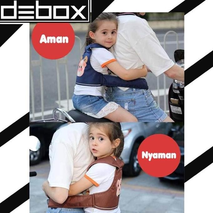 TERBARU - Gendongan Bayi Depan Belakang untuk bonceng motor anak sabuk bonceng