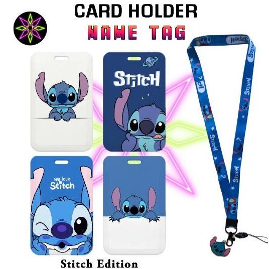 

Kalung Holder Kartu Lucu Karakter Stitch/ ID Card Holder Name Tag Lanyard