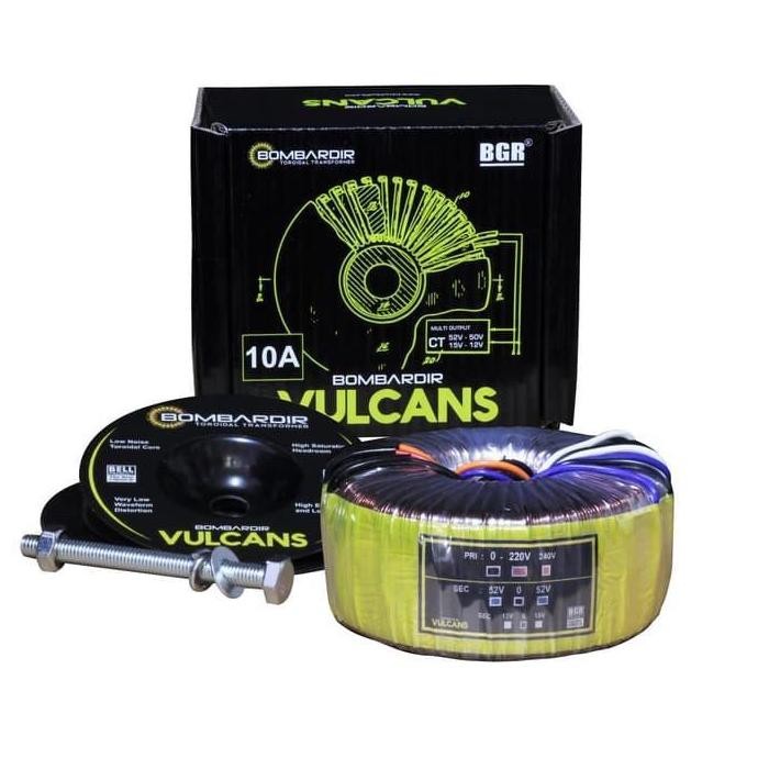 TRAFO DONAT 10A 52V CT VULCANS BOMBARDIR TRAVO TOROID 10 AMPER CT 52 V