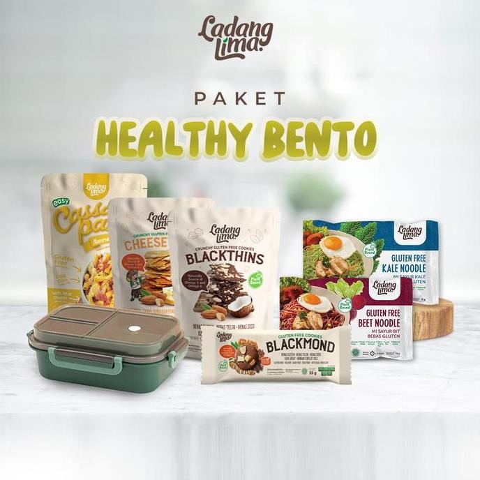 

Grosir Paket Healthy Bento (Free Lunch Box) - Ladang Lima Gluten Free & Healthy Food Cookies Coklat