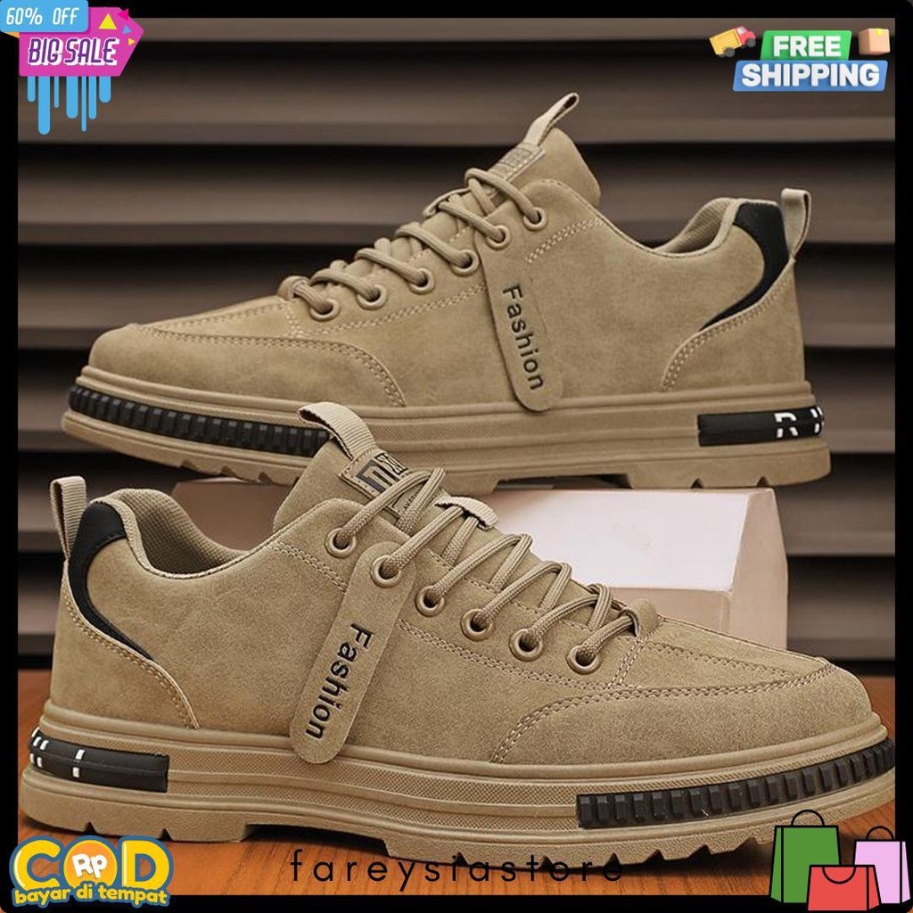 Sepatu sneakers kulit asli impor pria sepatu kasual pria sepatu olahraga modern 100% asli impor sepa
