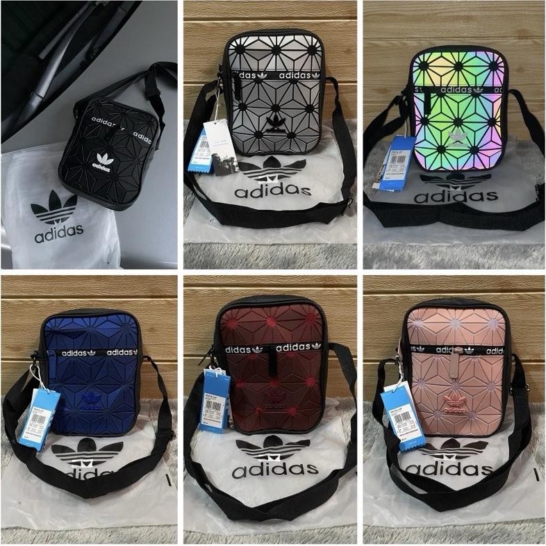 [Kecil [Bisa Cod] Slingbag Adidas Issey Miyake Square Pattern / Tas Selempang Adidas / Tas Selempang