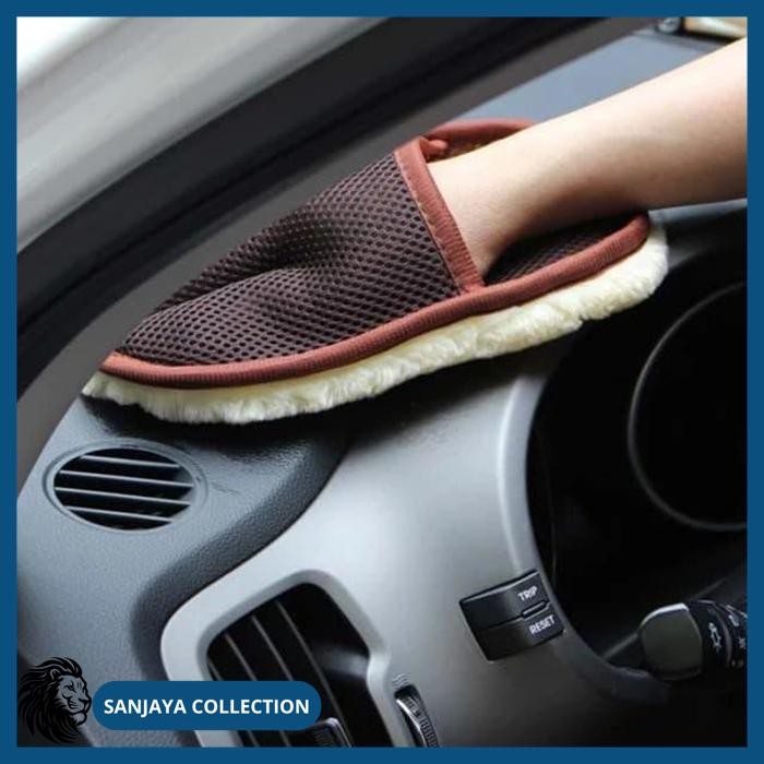 KAIN LAP MOBIL WAX GLOVES WOOL MOTOR EXTERIOR INTERIOR   PRODUK TERBAIK