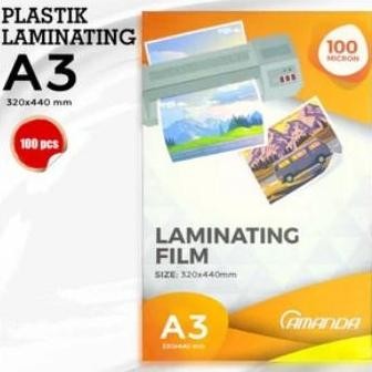 

Premium Plastik Laminating Press A3 Amanda 100 micron size 320 x 440mm ++