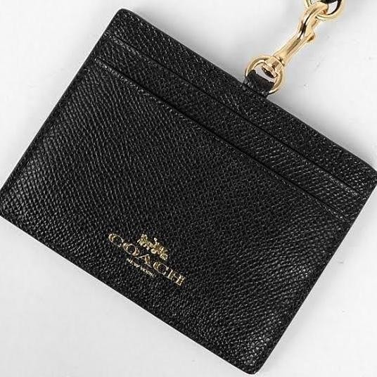 

NEW dompet id card coac* horizontal badge id lanyard black