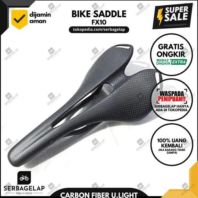 Promo Sadel Sepeda Balap Roadbike Carbon Fiber Panjang Ringan - FX10 COD