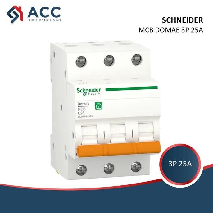 Schneider Mcb Domae 3P 25A Mcb 3 Phase 25 Ampere Allshop