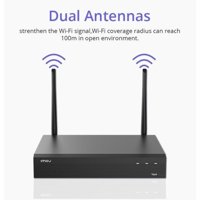 Promo Imou Nvr1108Hs-W-S2 8 Channel H.265 Wifi Wireless Nvr 8Ch Dahua Cctv