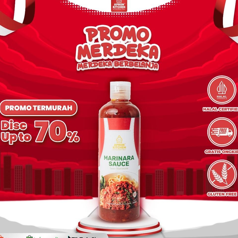 

Apron Kitchen Marinara Tomat Saus Bumbu Masak Pasta Italia