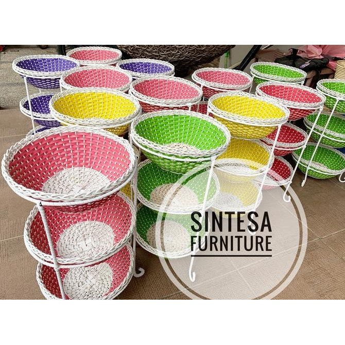 tempat keranjang bawang rotan