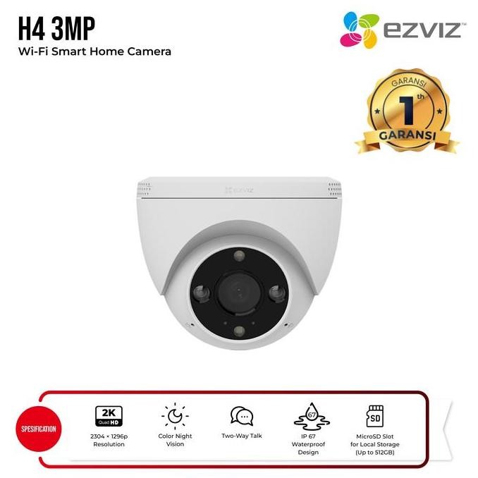 Promo Ezviz H4 3Mp Poe Smart Poe Security Camera