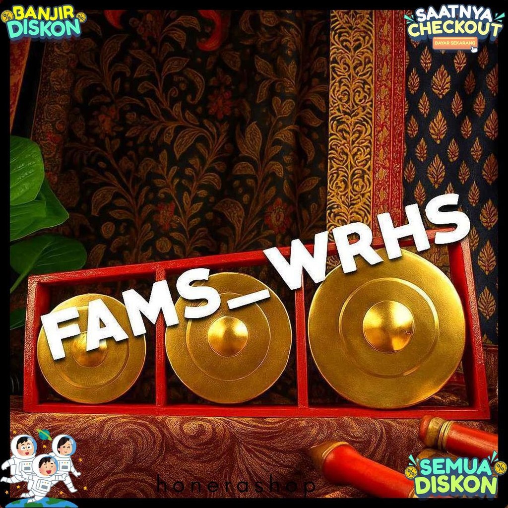 Kenong Isi 3 Kenong Gamelan Mainan Anak Alat Musik Tradisional Berkualitas (Bisa Cod)