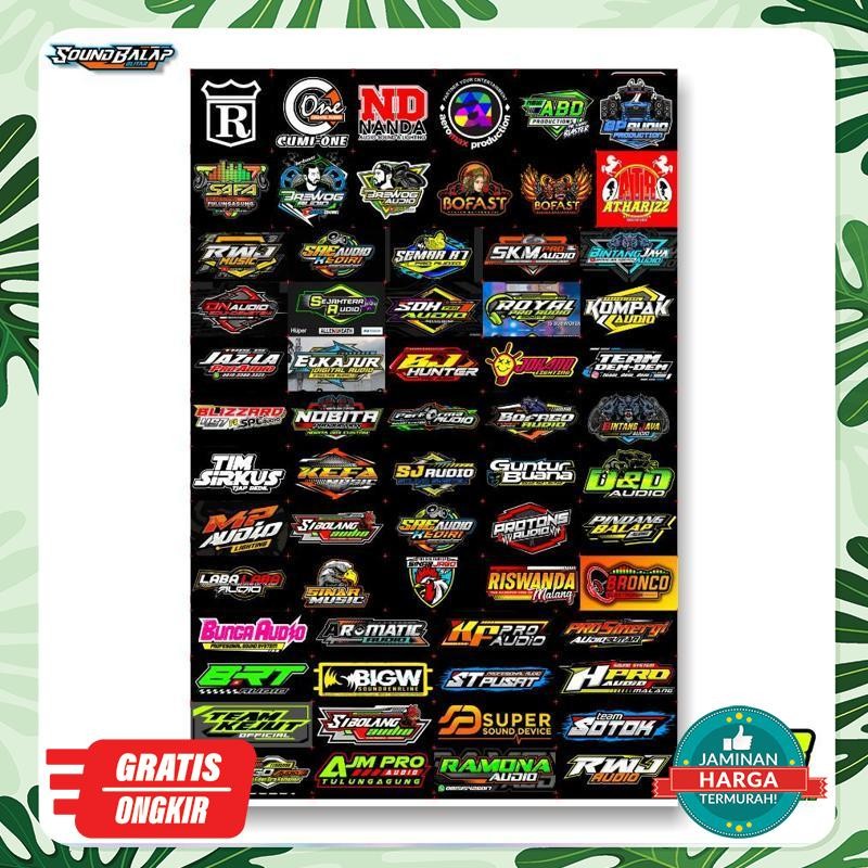 

9.9 STIKER SOUND SYSTEM VYNIL ANTI AIR ISI 63/56/55 Sticker - Faskho Brewog Brengos BJ Hunter Viral Kekinian Terbaru 2025 IX-34