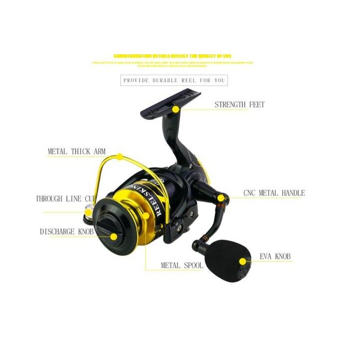 Reel Reelsking Amerika Reel Sf 1000-7000 Spool Metal One Way 13+1Bb Allshop