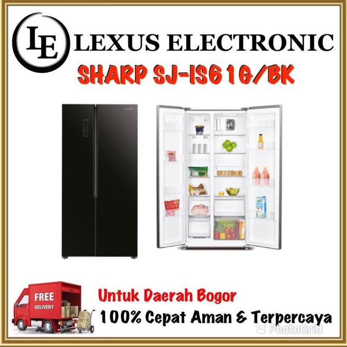TERBARU - SHARP KULKAS SIDE BY SIDE | SJ-IS61G/BK | SJIS61GBK | SJ IS61 | 563 L