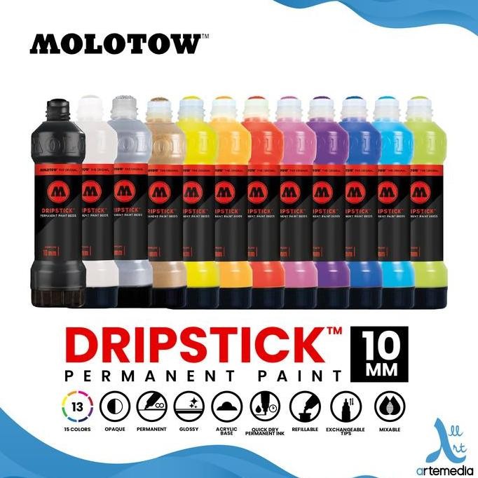 

NEW Molotow Dripstick Permanent Acrylic Paint 10mm Dripink Bullet