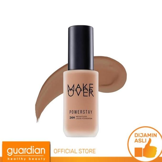 BEBAS ONGKIR - Make Over Powerstay Weightless Liquid Foundation W60 Cream Cocoa 40Ml