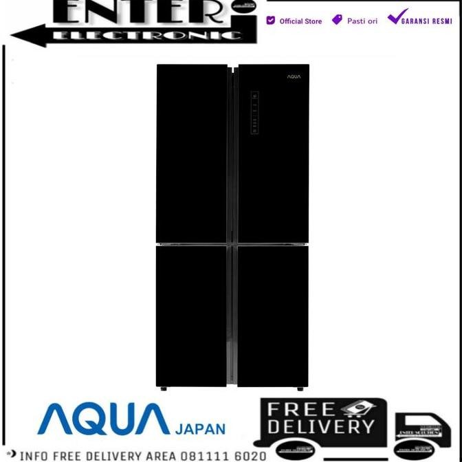AQUA JAPAN AQR IG525 - KULKAS 4 PINTU SIDE BY SIDE INVERTER AQUA SANYO