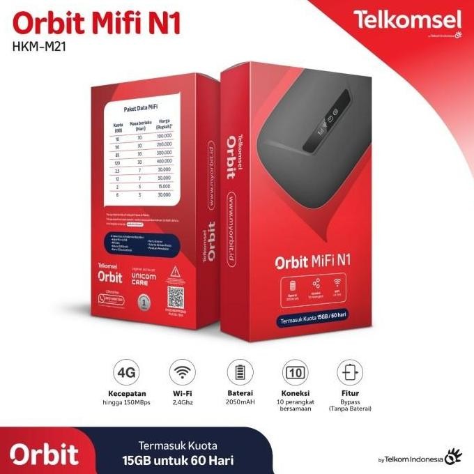 TERBARU - Modem Wifi HKM M21 Orbit Mifi N1 Telkomsel