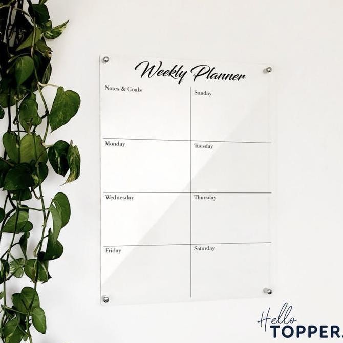 

TERLARIS - Daily Planner Akrilik | Wall Planner | Schedule Board |Papan Jadwal