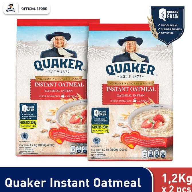 

Quaker Instant Oatmeal 1.2 Kg - Twin Pack